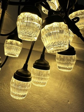 Girlandy ogrodowe 5m, kryształ, ciepła biel