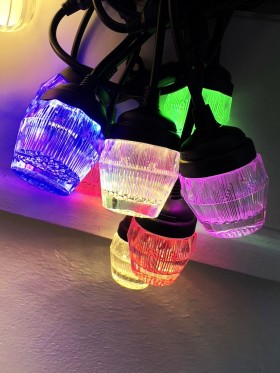 Girlandy ogrodowe 5m, kryształ multikolor